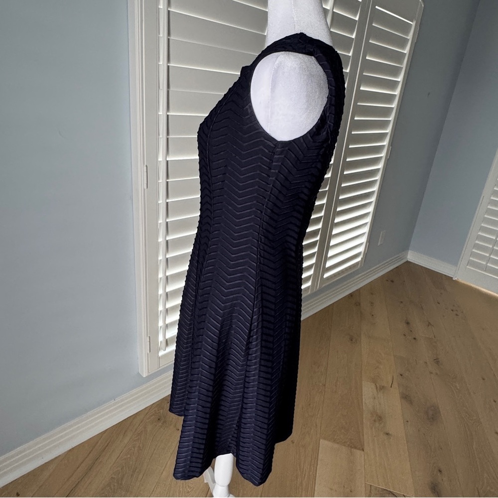 En Focus Navy Blue A-Line Dress Size 6 - Picture 5 of 9